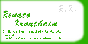 renato krautheim business card